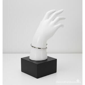 Vintage Silver Tone Adjustable Slider Knot Bracelet Minimalist Snake Chain